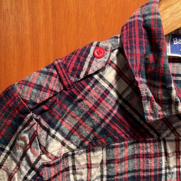 Vintage 70’s Flannel Button-Up w/Cute Extra Pockets! - Picture 4 of 6